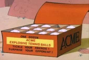 Exploding tennis ball